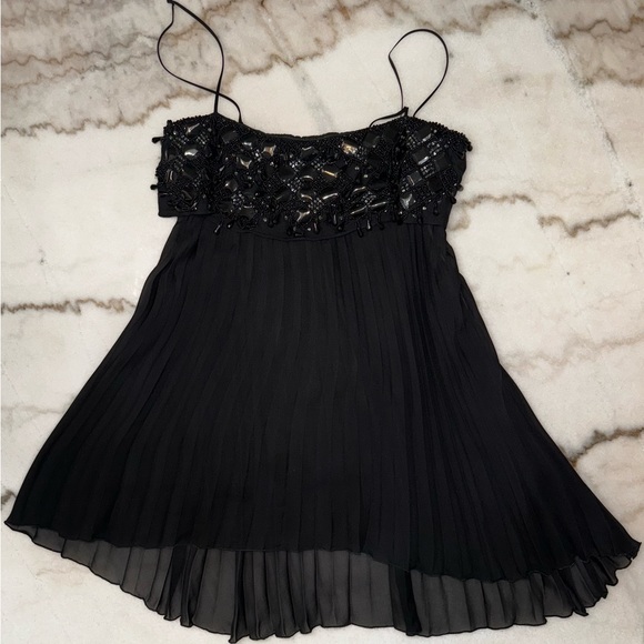 🖤 Vintage Valentino Beaded Sheer Mini Dress /Top - Picture 13 of 15